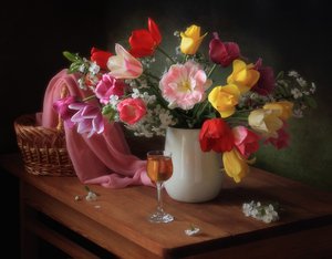 Vibrant Spring Tulips by Tatyana Skorokhod