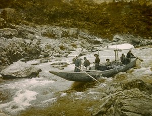 A Boat in the Rapids of the Hozu River, Kyoto, circa 1900 - 1915