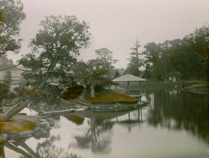 View of the Koraku-en Japanese Garden in Okayama, circa 1900 - 1915 by Teijiro Takagi