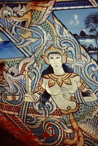 A decorated boat in southern Thailand