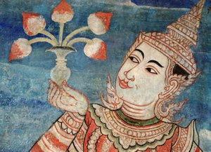 Detail from a mural in the Viharn laikam at Wat Phra Singh