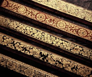 Lai Kaam patterned manuscript book covers by Thai School