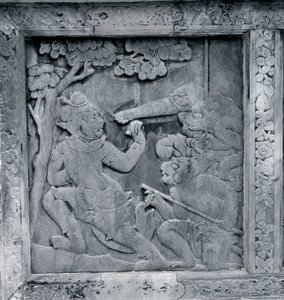 One of a Series of Reliefs Depicting the Ramakien (Ramayana) by Thai School