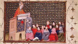 Archbishop Arundel preaching in the cause of Henry, from the 