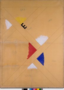 Unfinished poster for the Van Doesburg exhibition by Theo van Doesburg