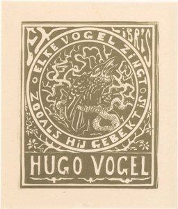 Ex Libris of Hugo Vogel by Theo van Hoytema