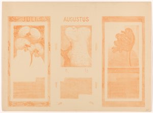 Calendars for July, August and November 1910 by Theo van Hoytema