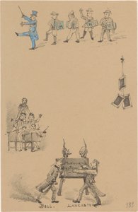 Menu Card with Teachers and Students