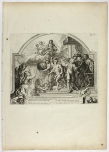 Philip IV Appointing Prince Ferdinand Governor of the Netherlands, plate 25 from Casperius Gevartius, Pompa Introitus Honori Serenissimi Principis Ferdinandi (Triumphal Entry of the Most Serene and Honorable Cardinal-Infante Ferdinand) by Theodoor van Thulden
