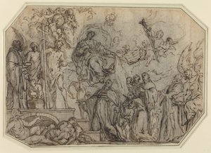 The Trinity and the Virgin Appearing to Ecclesiastics by Theodor Boeyermans