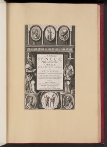 Title Page for L. Annaei Senecae Philosophi Opera Qvae Exstant Omnia a Ivisto Lipsio by Theodor Galle