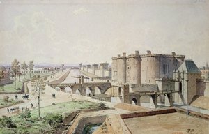 The Bastille in 1420 by Theodor Josef Hubert Hoffbauer