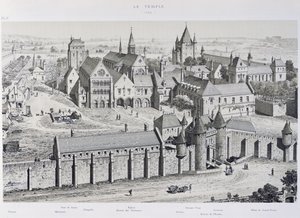 View of the Temple in 1450, illustration from 