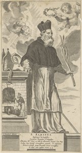 St. Albinus of Angers by Theodor Matham