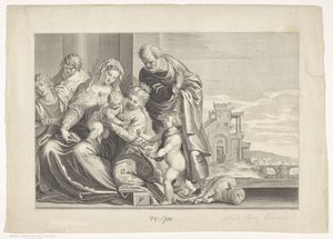 Mystical Marriage of Saint Catherine by Theodor Matham