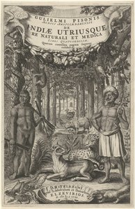 Two Men and Wild Animals in Front of a Forest by Theodor Matham