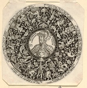 Design for an Engraved Tazza with a Portrait of the Duke of Alba as Commander of Folly by Theodor de Bry