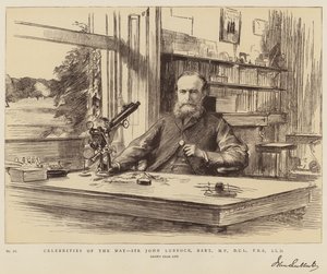 Celebrities of the Day, Sir John Lubbock, Baronet, MP, DCL, FRS, LLD by Theodore Blake Wirgman
