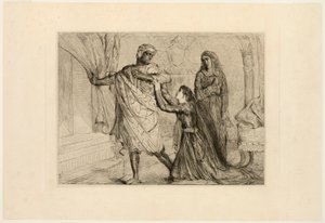 Away!, plate seven from Othello by Théodore Chassériau
