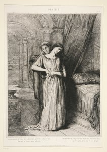“Desdemona,” pl. 8 from Othello (Act IV, Scene III) by Théodore Chassériau