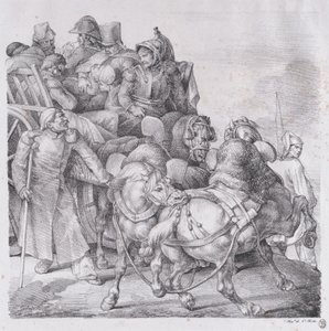 Cart Loaded with Wounded Soldiers by Theodore Gericault
