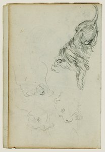 Four Lion Studies by Theodore Gericault