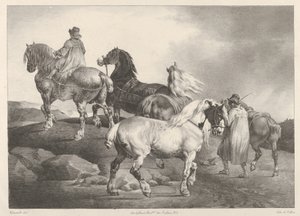 Horses Driven to a Fair by Theodore Gericault