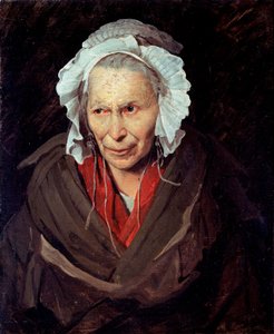 La Hyene de la Salpetriere or Monomaniac of Envy Portrait of an Old Woman Suffering from Mental Illness by Theodore Gericault