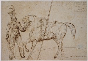 Lancer and Horse by Theodore Gericault