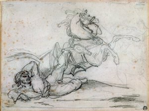 Mameluke Falling Beneath His Horse by Theodore Gericault