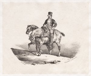 Postman or Two Harnessed Horses by Theodore Gericault