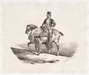 Postman or Two Harnessed Horses, 1823 by Theodore Gericault