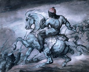 Scene from the Colonial War: A Black on a Rearing Horse by Theodore Gericault
