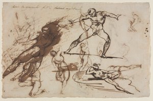 Sheet of Sketches (recto) Sheet of Sketches (verso) by Theodore Gericault