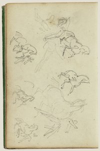 Six Studies for Man Beside a Rearing Horse by Theodore Gericault