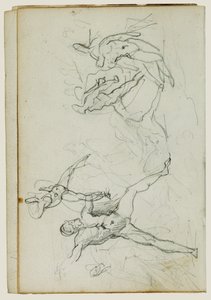 Studies of Nude Men in Combat by Theodore Gericault