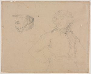 Study of Two Soldiers by Theodore Gericault