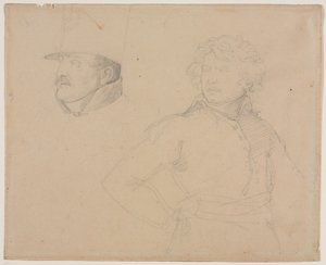 Study of Two Soldiers, 1818-1819 by Theodore Gericault