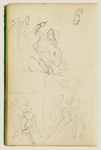 Three Compositional Studies of Figure Group by Theodore Gericault