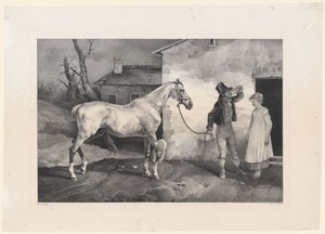 An Old Horse at the Door of an Inn by Theodore Gericault