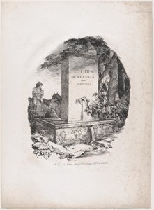 Watering Trough, Title Page of "Studies of Horses" by Theodore Gericault