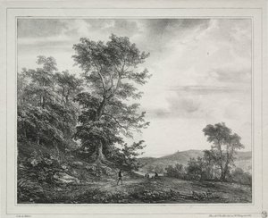 Landscape with Figures by Theodore Gudin