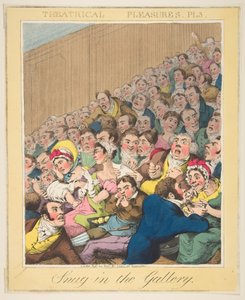 Theatrical Pleasures, Snug in the Gallery, Plate 3, ca. 1835 by Theodore Lane
