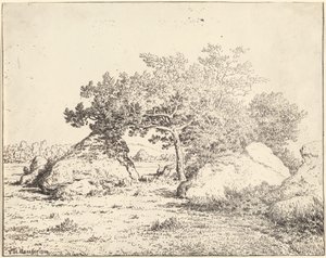 The Cherry Tree of the Plante a Biau by Theodore Rousseau
