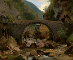 Mountain Stream in the Auvergne by Theodore Rousseau