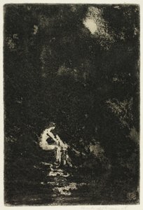 A Nymph Bathing, Moonlight