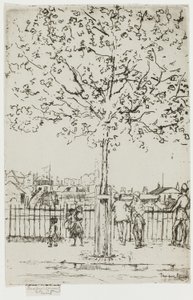 Chelsea Embankment, June, 5 p.m., 1889 by Theodore Roussel