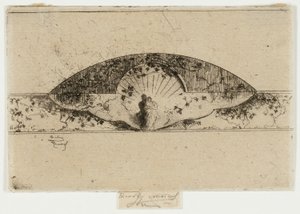 Jupiter and Alcmene Medallion, Sketch for Decoration of a Frame by Theodore Roussel