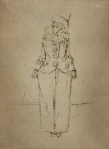 Pierrot en Pied, Portrait of the Lady A. C. by Theodore Roussel