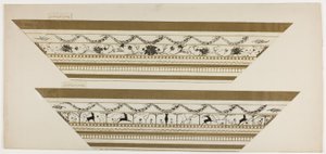 Stag and Flower Pattern Frame (Top Frame Section) by Theodore Roussel
